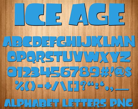 Ice Age Font Png Ice Age Alphabet Ice Age Letters Ice Age - Etsy Canada