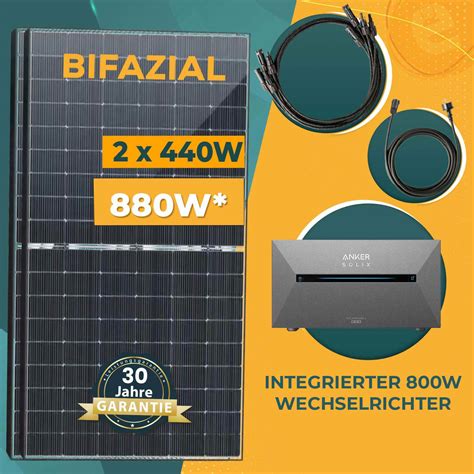 880w Bifazial Balkonkraftwerk Mit Speicher Komplettset Pv Solaranlage