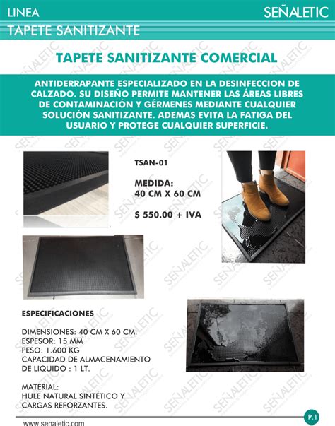 Tapete Sanitizante Se Aletic