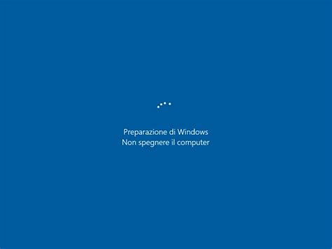 Preparazione Di Windows Non Spegnere Il Computer L