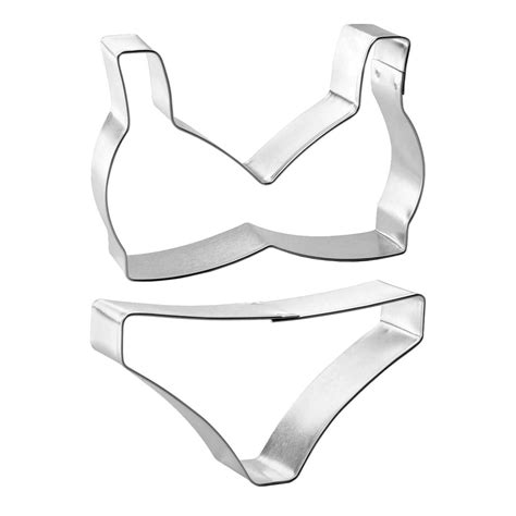Bikini Bathing Suit Lingerie Swimwear Cookie Cutter Set Metal Cookie