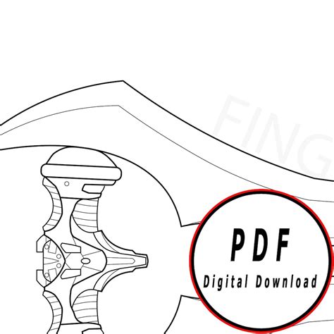 Energy Sword DIY Template Pattern Blueprint DIY Pdf Digital Donwload ...