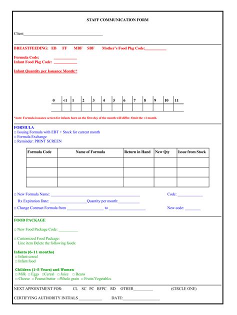 Staff Communication Form Fill Online Printable Fillable Blank