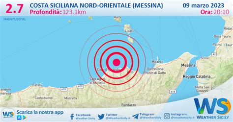 Scossa Di Terremoto Magnitudo Nei Pressi Di Costa Siciliana Nord