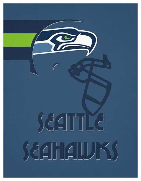 Seattle Seahawks Team Vintage Art Art Print By Joe Hamilton Seahawks