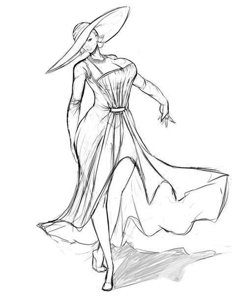 Lady Dimitrescu Sketch By ILikeCookies2 Hentai Foundry