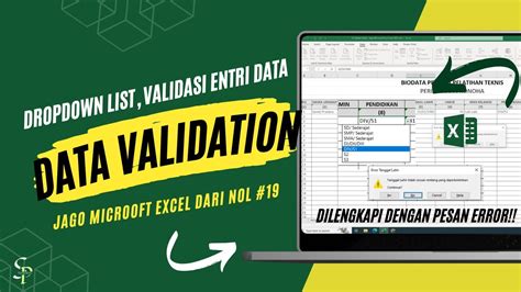 Cara Menggunakan Data Validation Di Excel Batasi Dan Validasi Input