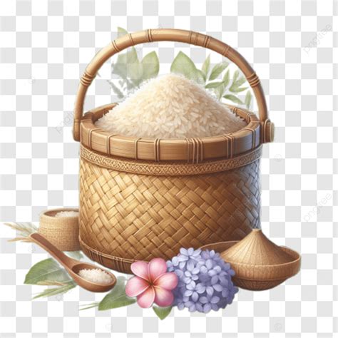 Sticky Rice Box Vector Illustrations Art Work Sticky Rice Box Vector