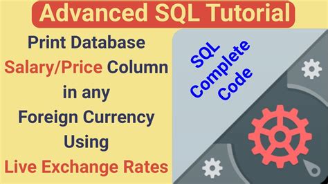 Advanced Sql Tutorial Oracle Pl Sql Code For Currency Conversion With