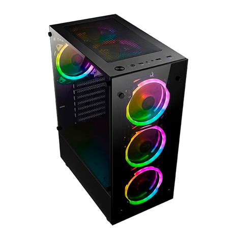 Gabinete Gamer Rise Mode Glass 06x Mid Tower RGB Interactive Gamestore