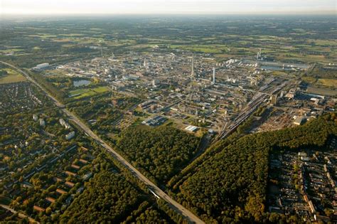 Marl von oben Werksgelände der Chemische Werke Standort von Degussa