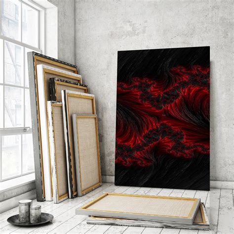 Red Abstract Wall Art Abstract Modern Canvas Wall Art Etsy Uk