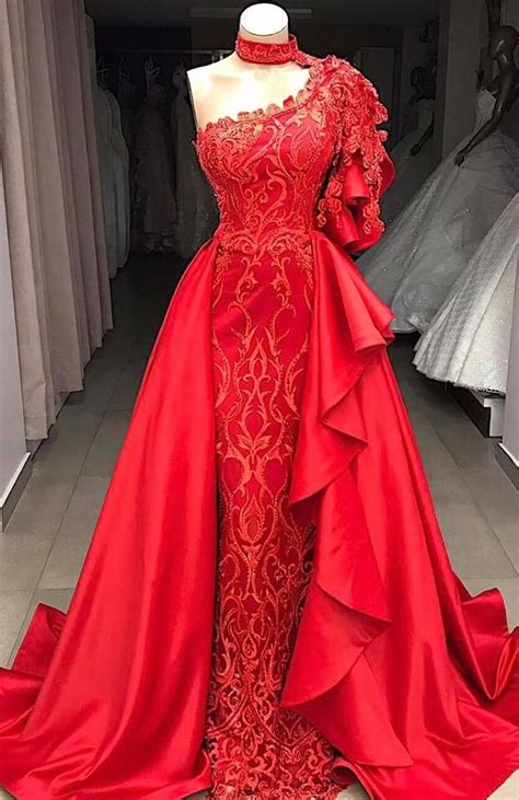 Elegante Rote Abendkleider Lang Günstig Abendkleid mit Spitze