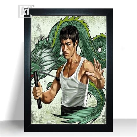 Quadro Presente Moldura Ator Bruce Lee Arte A Cm Shopee Brasil