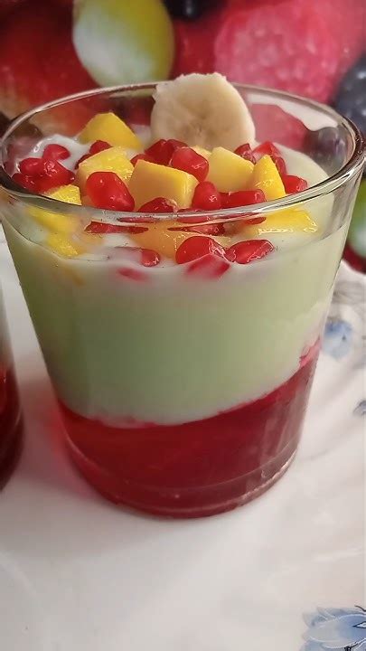 Fruit Custard Jellycustardrecipe Custardfood Ytshorts