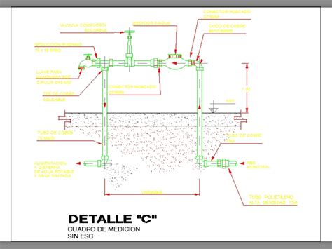 Detalle De Toma Domiciliaria En AutoCAD CAD 577 25 KB Bibliocad