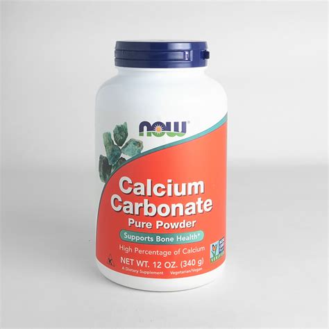 Now Foods Calcium Carbonate Powder 12 Oz 340 G Elmos Kitchen