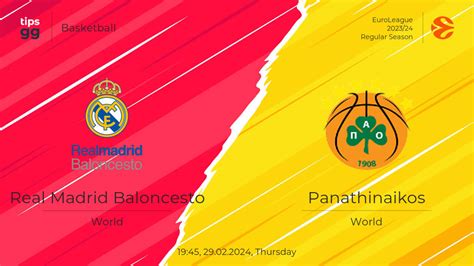 Real Madrid Baloncesto Vs Panathinaikos 29 02 2024 At EuroLeague 2023