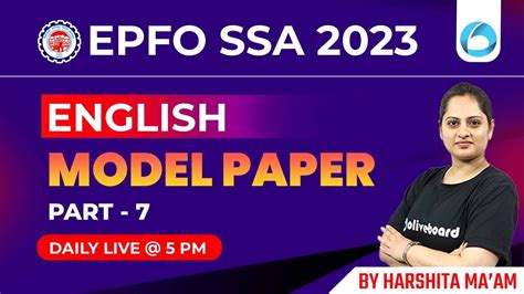 Epfo Ssa English Sample Paper Epfo Ssa Classes Epfo Ssa