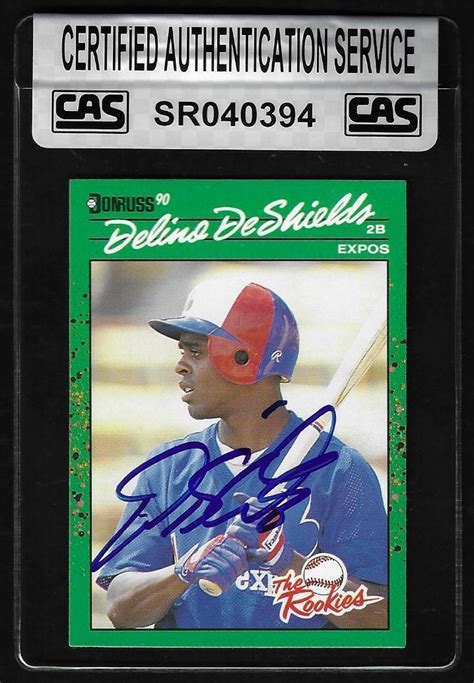 DELINO DeSHIELDS Signed 1990 Donruss 6 Card The Rookies Auto CAS