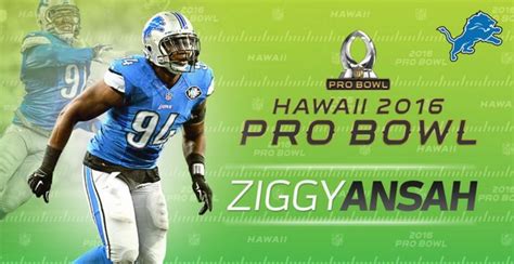 Ziggy Ansah S First Pro Bowl Achievement With The Detroit Lions