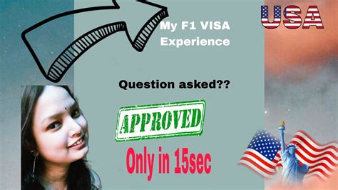 My F1 USA VISA INTERVIEW EXPERIENCE APPROVED IN 15 SEC YouTube