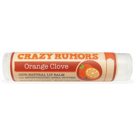 Crazy Rumors 100 Natural Lip Balm Orange Clove 015 Oz 44 Ml Iherb