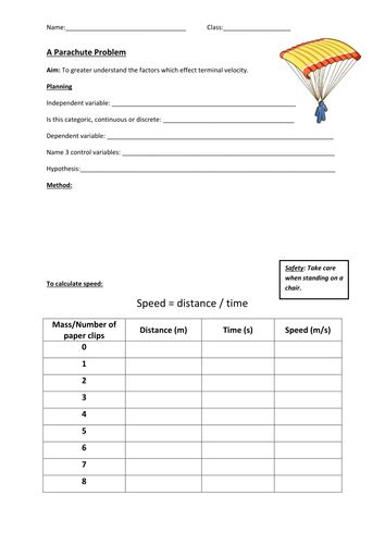 Terminal velocity | Teaching Resources