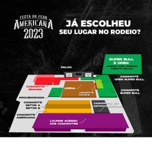 Mapa Festa do Peão de Americana 2023 Imagem Instagram