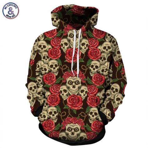 Mr1991inc New Autumn Winter Fashion Menwomen Hooded Hoodies Print