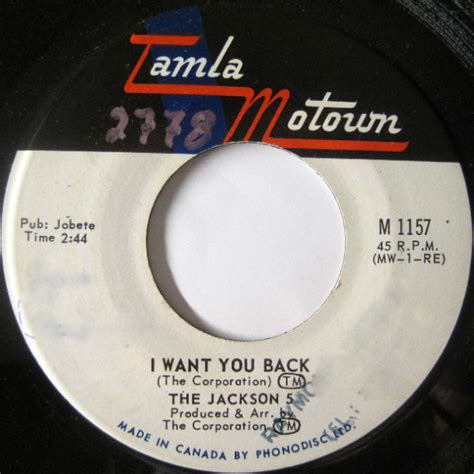 The Jackson 5 – I Want You Back (1969, Vinyl) - Discogs