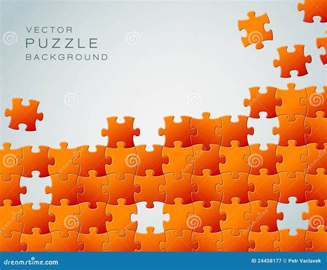 Vector Abstract Background Made From Puzzle Pieces Stock Vector