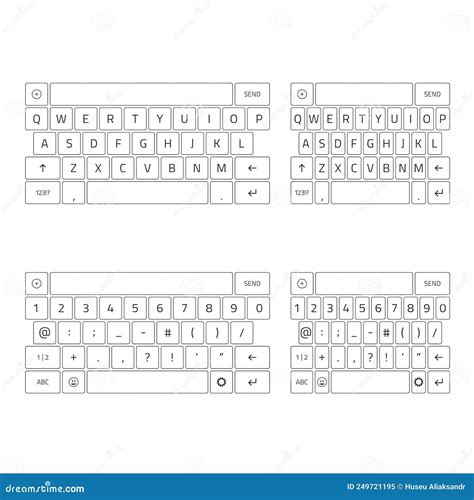 Qwerty Keyboard Layout Buttons And Keys With Characters Of Latin