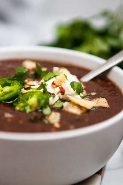 20 Minute Black Bean Soup Recipe Lemons And Zest