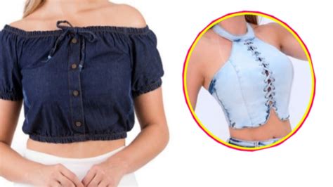 COMO FAZER CROPPED PERNAS DE CALÇA JEANS YouTube