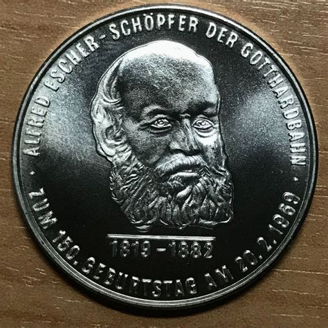 Silber Medaille A Escher Gotthard Bahn Kaufen Auf Ricardo