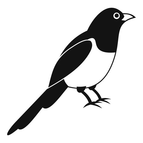 Premium Vector Magpie Bird Icon Simple Illustration Of Magpie Bird