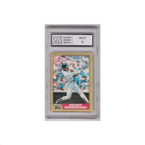 Graded Mint Rickey Henderson Topps Card Property Room