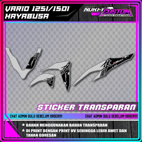 Jual STRIPPING TRANSPARAN UV CLEAR SIMPEL HONDA VARIO NEW 125I 150I