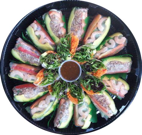 Rice Paper Roll Platter 18pcs Sushi Restaurant Newcastle Take Away