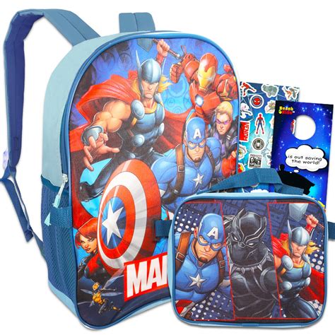 Buy Marvel Avengers Backpack And Lunch Box Set For Kids Bundle With