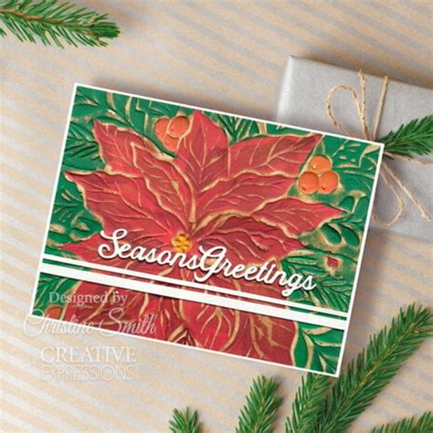 Creative Expressions Sue Wilson 3D Embossing Folder Poinsettia Bliss