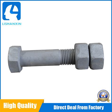 DIN931 Carbon Steel HDG Hot DIP Galvanized ASTM A490 Heavy Hex Bolt China Heavy Hex Bolt And