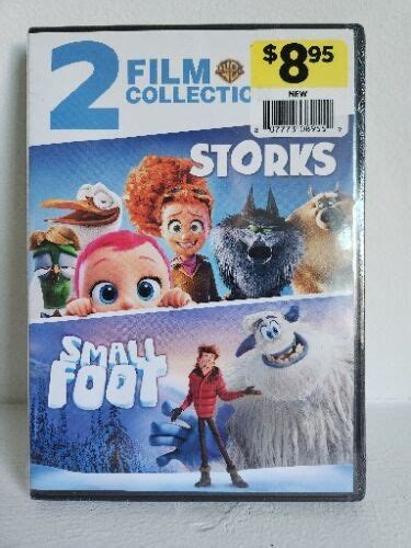 2 Animated Movie Film Collection Warner Bros Storks And Small Foot Dvd