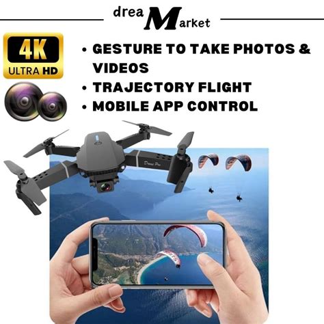 Drone E Rc Quadcopter Foldable Portable Wifi Fpv Drone With K Dual