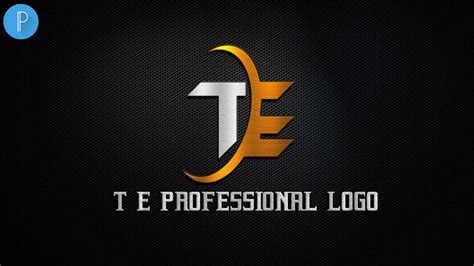 T E Logo Design On Android Pixellab Tutorial Vandy Design Youtube