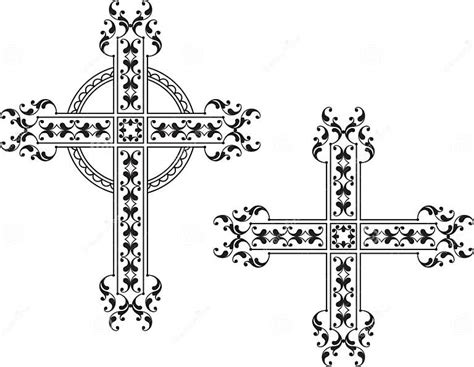 Christian Cross Stock Vector Illustration Of Henna Line 43816499