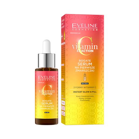 Eveline Vitamin C 3X Action Bogate Serum Na Pierwsze Zmarszczki 30ML