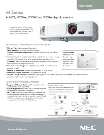 NEC | M260W and M300W | M260X | User manual | M Series | Manualzz