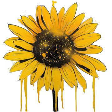 Graffiti Sunflower With Yellow Spray Paint, Graffiti, Sunflower, Spray ...